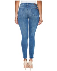 7 For All Mankind Ankle Skinny Jeans W Destroy In Radient Pier Jeans