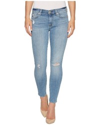 7 For All Mankind Ankle Skinny Jeans W Squiggle Destroy In Willow Ridge 2 Jeans