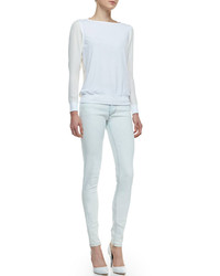Theory Billy N Light Wash Skinny Jeans