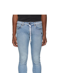 Off-White Blue Diag Skinny Jeans