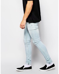 light blue super skinny jeans mens