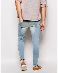 Asos Brand Extreme Super Skinny Jeans With Green Tint