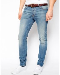 Asos Brand Skinny Jeans In Light Blue