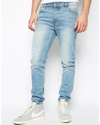 Asos Brand Skinny Jeans In Light Wash