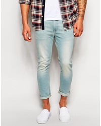 Asos Brand Super Skinny Jeans Ankle Grazer In Light Wash