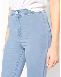 Asos Collection Rivington High Waist Denim Jeggings In Palace Wash