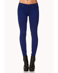 Forever 21 Colored Zippered Skinny Jeans