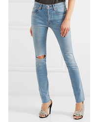Balenciaga Distressed High Rise Skinny Jeans