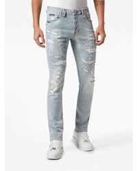 Philipp Plein Distressed Low Rise Skinny Jeans