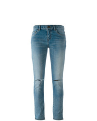 Saint Laurent Distressed Skinny Fit Jeans