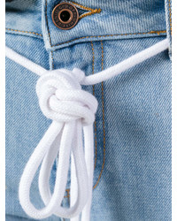 Off-White Drawstring Tie Skinny Jeans