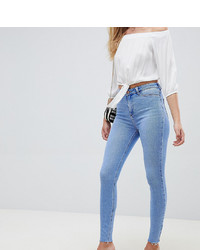 New Look Tall Fray Hem Disco Skinny Jean In Blue