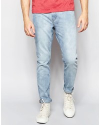 Weekday Friday Skinny Jeans In Stretch Blue Beat Light Wash