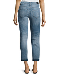 Nicole Miller High Rise Skinny Ankle Jeans Blue