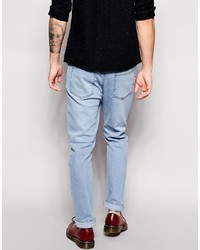 Cheap Monday Jeans Dropped Tapered Fit Aniara Light Bleach