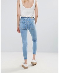 Pieces Jute Mid Rise Cropped Skinny Jeans