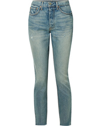 Grlfrnd Karolina Distressed High Rise Skinny Jeans