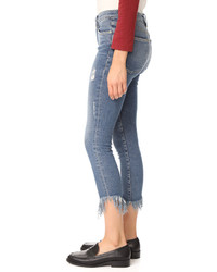 Frame Le High Shredded Raw Skinny Jeans
