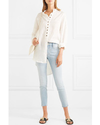 Frame Le Skinny De Jeanne Cropped Mid Rise Jeans