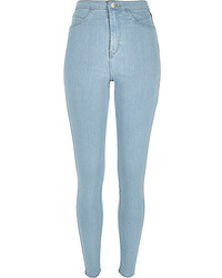 River Island Light Wash High Waisted Molly Jeggings