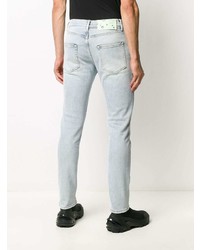 Off-White Logo Print Slim Fit Jeans
