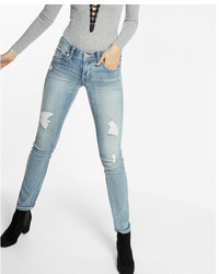 Express Low Rise Thick Stitch Stretch Skinny Jeans