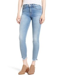 7 For All Mankind Luxe Vintage Scallop Hem Ankle Skinny Jeans