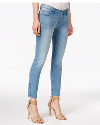 GUESS Marilyn 3 Zip Skinny Light Blue Wash Jeans