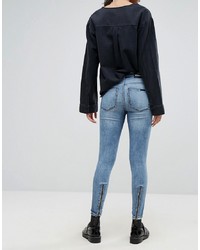 Dr. Denim Mid Rise Jean With Back Leg Zips