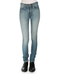 Saint Laurent Mid Rise Skinny Jeans Denim