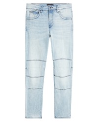 KARL LAGERFELD PARIS Moto Skinny Jeans In Pale Blue At Nordstrom