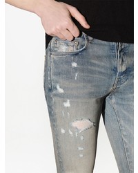 Amiri Neon Plaid Skinny Jeans