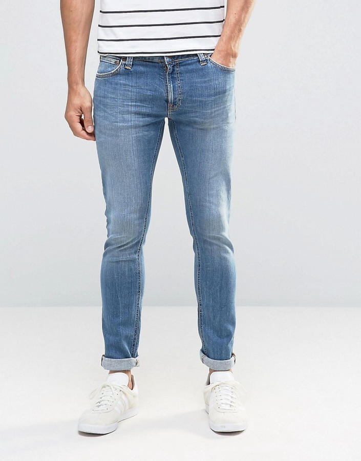 Nudie Jeans Skinny Lin Super Skinny Jeans Indigo Legend, $173 | Asos | Lookastic