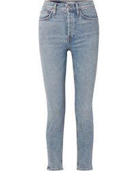 RE/DONE Originals High Rise Ankle Crop Skinny Jeans
