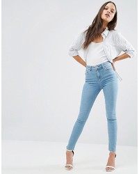 Asos Petite Petite Ridley Skinny Jeans In Anais Light Wash
