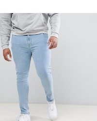ASOS DESIGN Plus Super Skinny Jeans In Bleach Wash