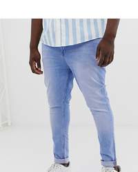 ASOS DESIGN Plus Super Skinny Jeans In Light Wash Blue