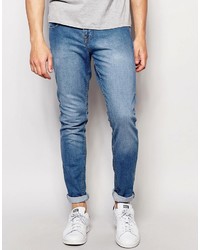 Pull&Bear Super Skinny Jeans In Light Wash Blue