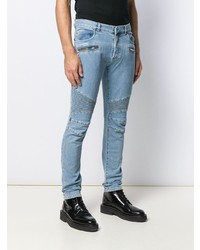 Balmain Quilted Detailed Skinny Jeans