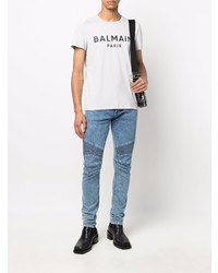 Balmain Ribbed Slim Fit Jeans