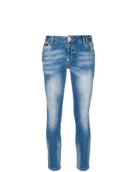 Philipp Plein Rose Patch Skinny Jeans