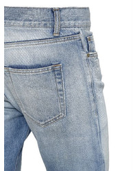 Saint Laurent 15cm Skinny Mid Rise Cotton Denim Jeans