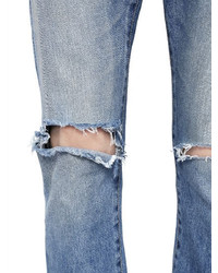 Saint Laurent 15cm Skinny Mid Rise Cotton Denim Jeans