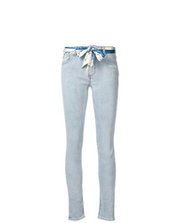 Off-White Scarf Belt Skinny Jeans