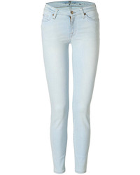 7 For All Mankind Seven For All Mankind Faded Blue Skinny Jeans