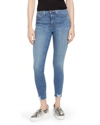 Caslon Sierra High Waist Raw Hem Skinny Jeans