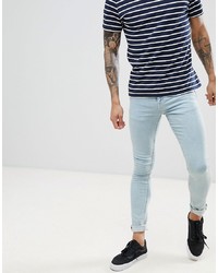 New Look Skinny Fit Jeans In Bleach Blue Wash