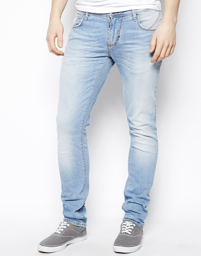 light blue slim fit jeans