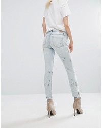 Blank NYC Skinny Jean With Paint Splash And Rips
