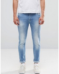 Asos Skinny Jeans In Light Blue Wash